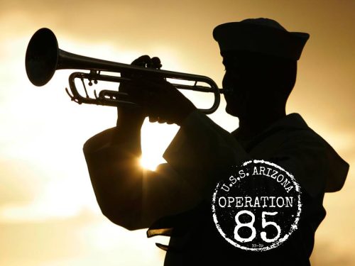 sailor playing taps USS Arizona