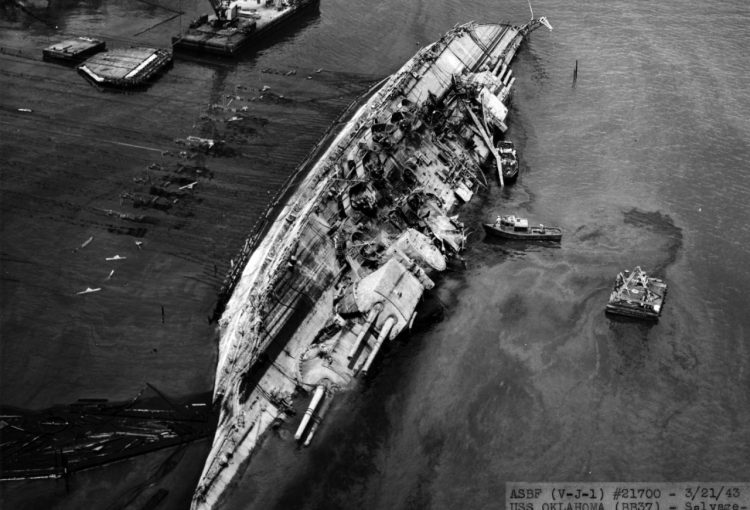 USS Oklahoma submerged