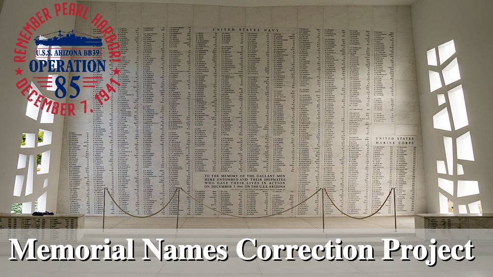 USS arizona memorial wall corrections