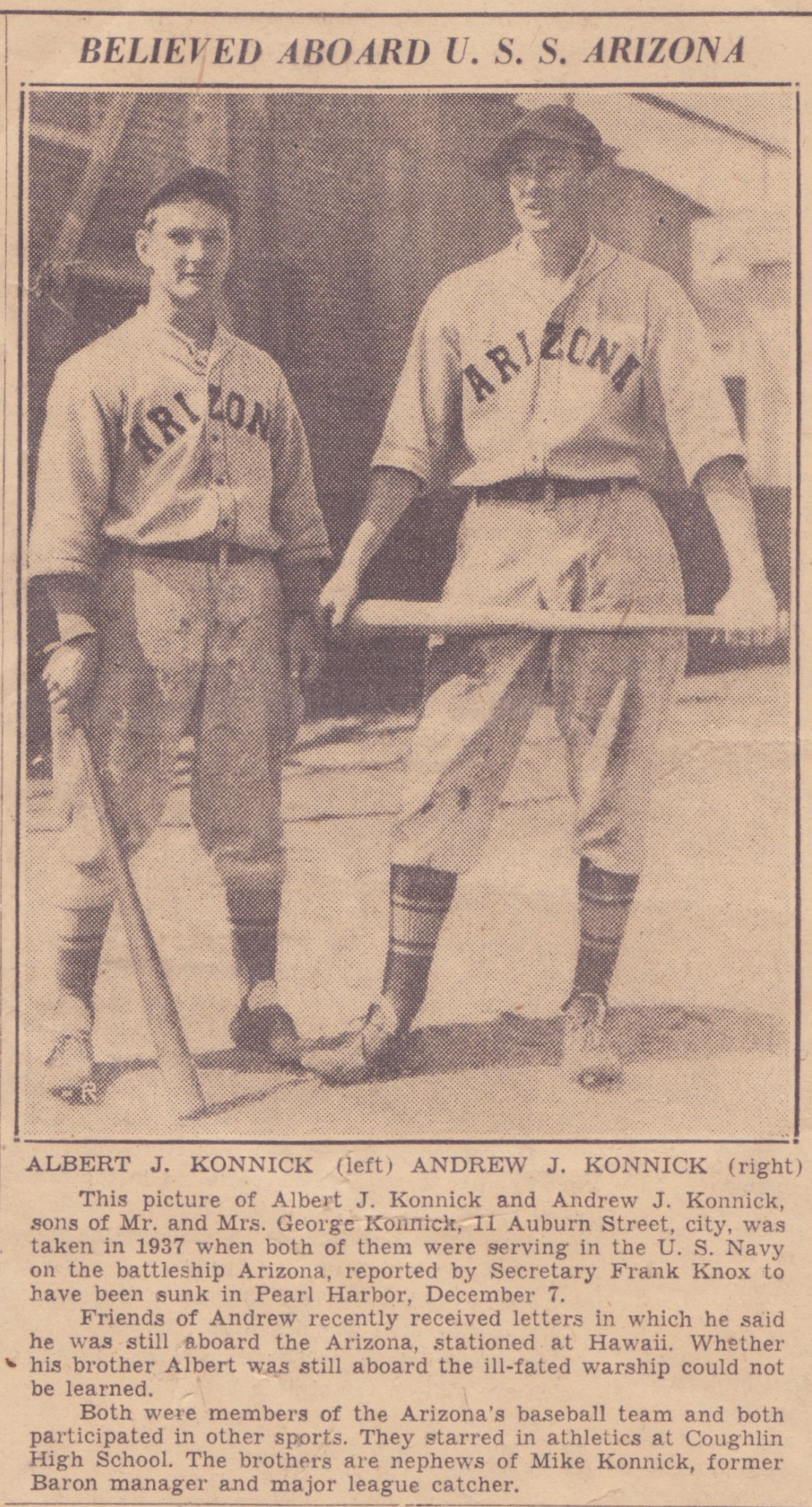 USS Arizona Baseball Team