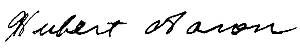 Hubert Aaron Signature
