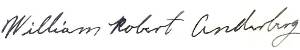 William Robert Anderberg USS Arizona Signature