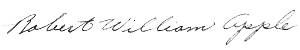 Robert William Apple signature USS Arizona