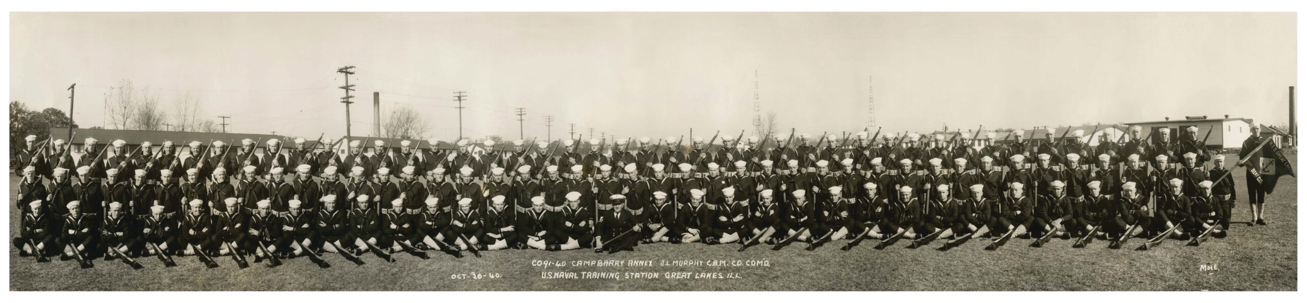Great Lakes Basic Training Class Oct 30, 1940 Co 91